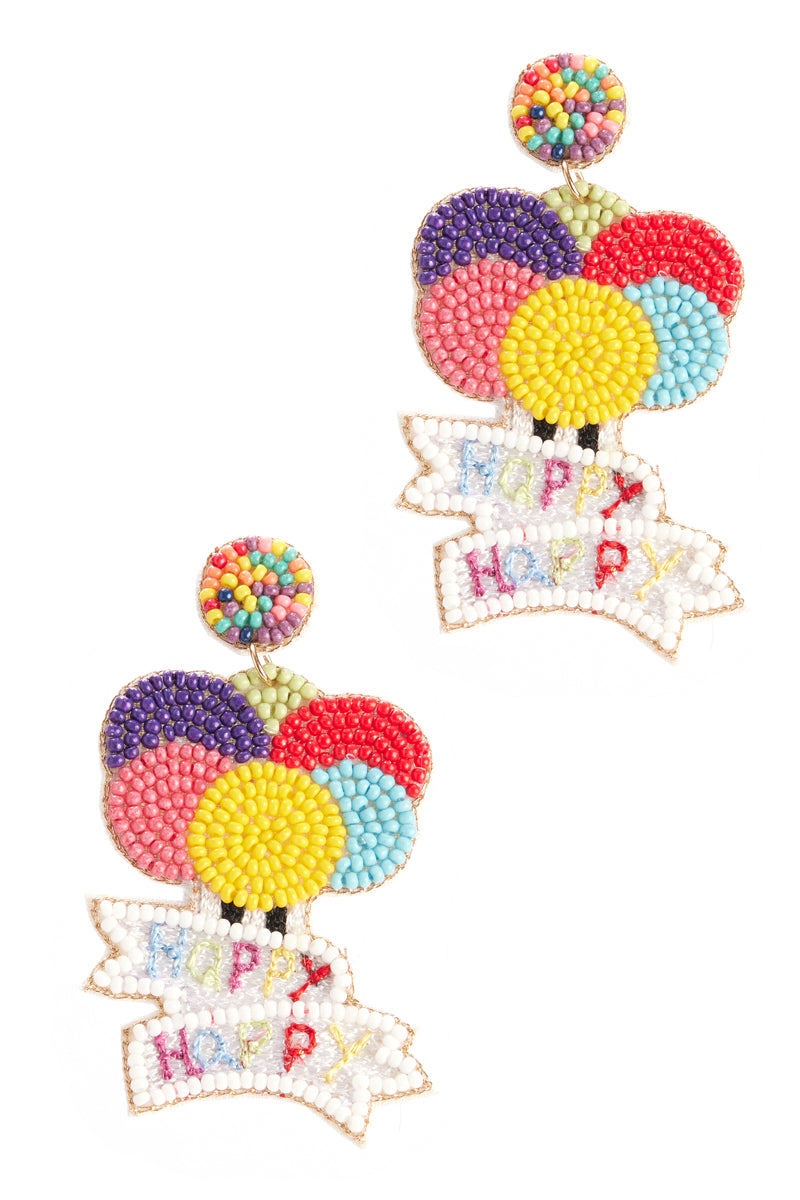 Birthday Balloons Post Earrings