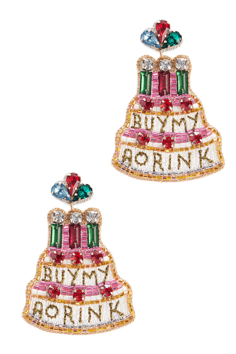 Birthday Cake Post Earrings