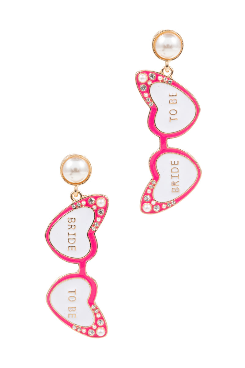 Bride To Be Sunglass Bridal Party Post Earrings