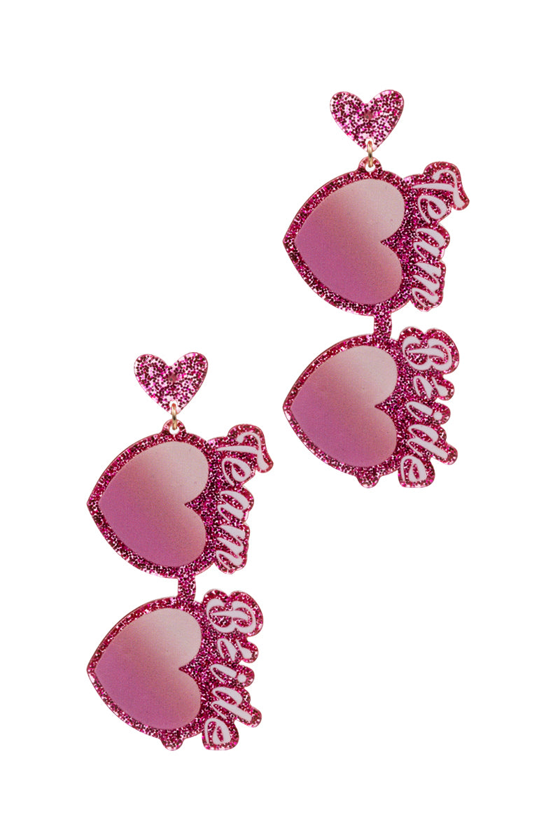 Team Bride Resin Bridal Party Post Earrings