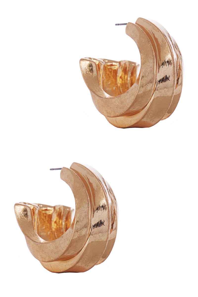 Wild Textured Hoop Earrings