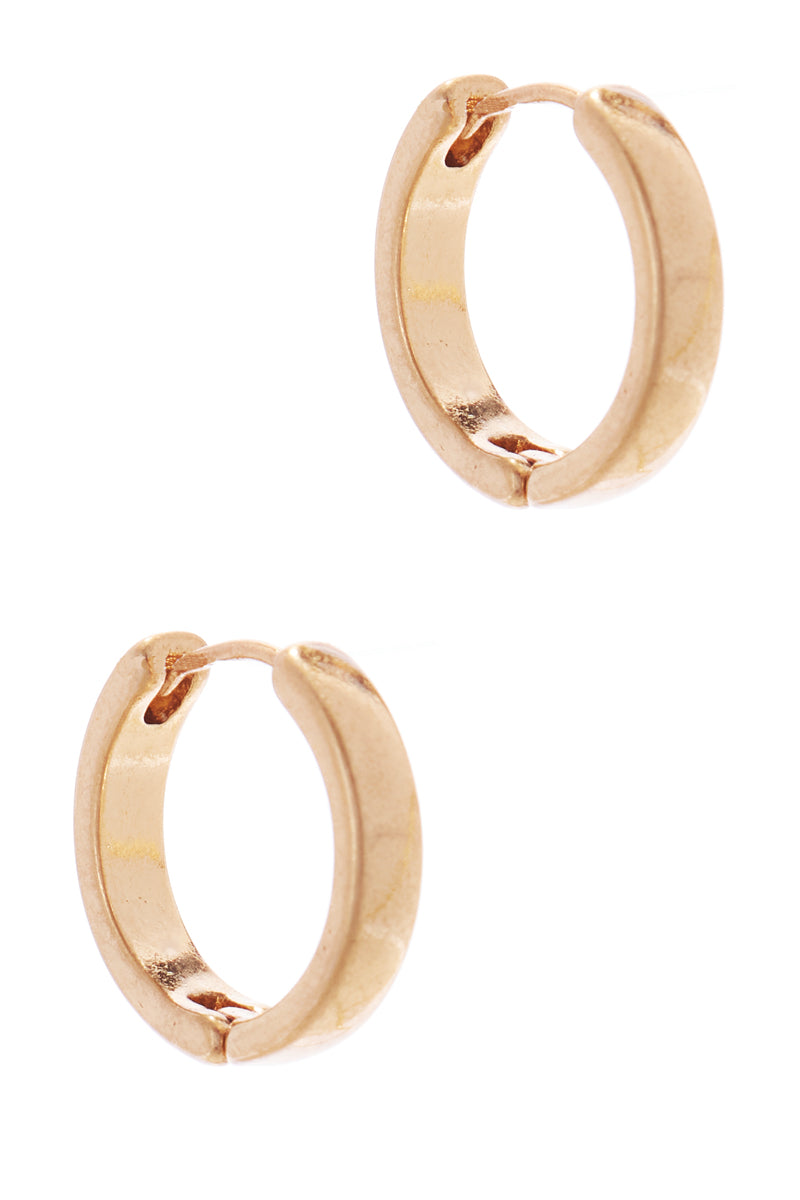 Round Shaped Metal Hoop Earrings