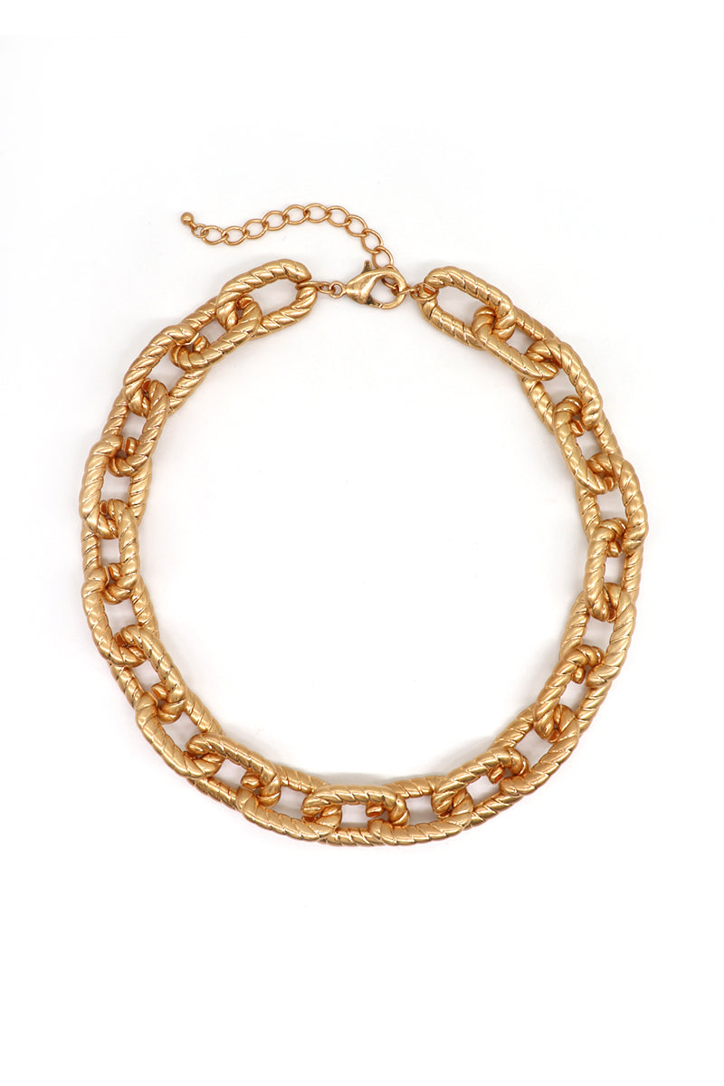 Rope Shaped Chunky Chain Necklace