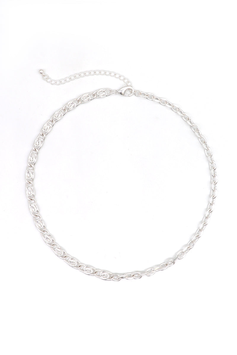 Half And Half Mixed Chain Necklace