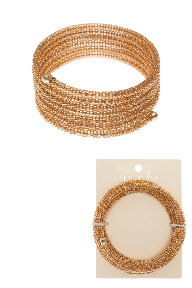 Long Metal Bangle Bracelet
