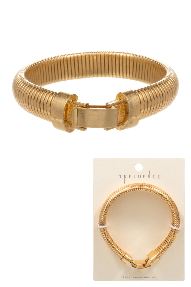 Belt Shaped Metal Clasp Bracelet