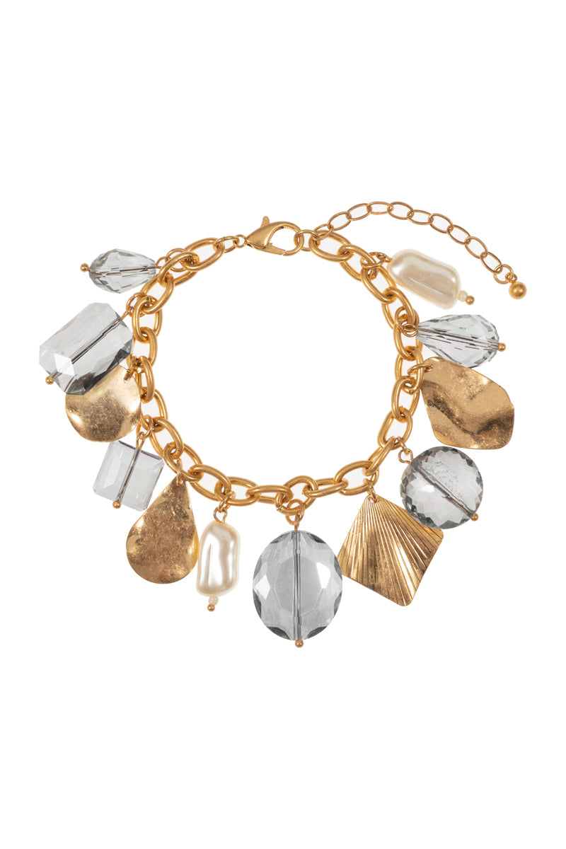 Irregular Shaped Glass Clasp Bracelet