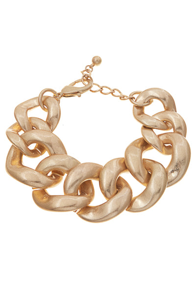 Irregular Shaped Linked Clasp Bracelet