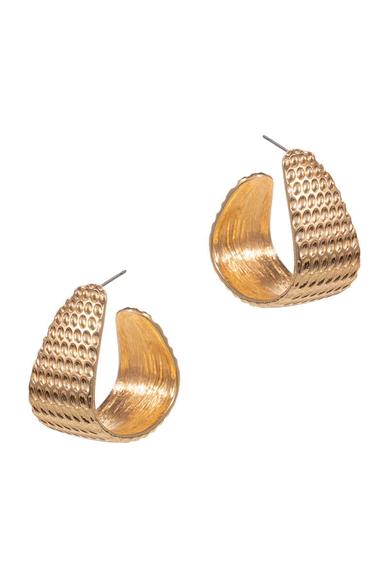 Spacious Cilcle Metal Pin Hoop Earrings
