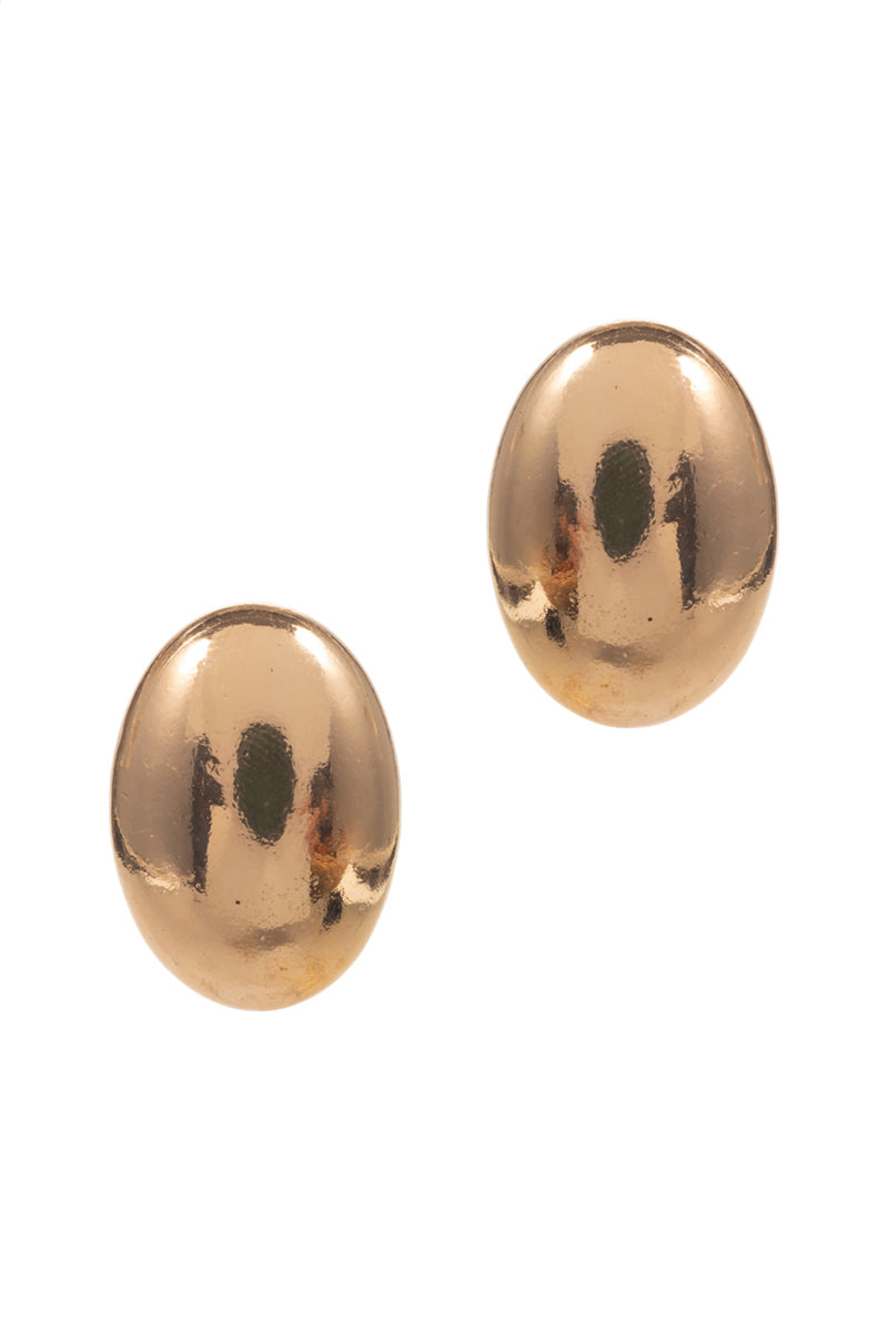 Puffed Vintage Metal Post Earrings