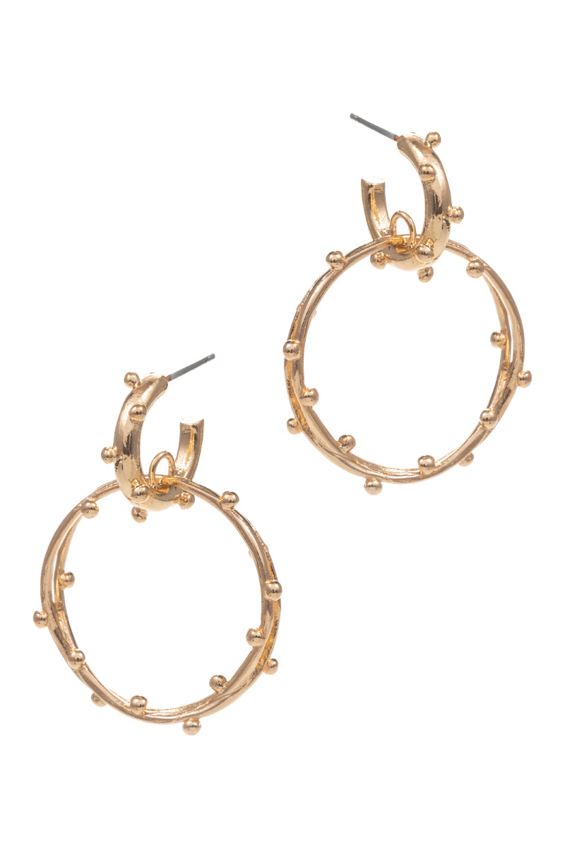 Round Shaped Basic Metal Hoop Earrings