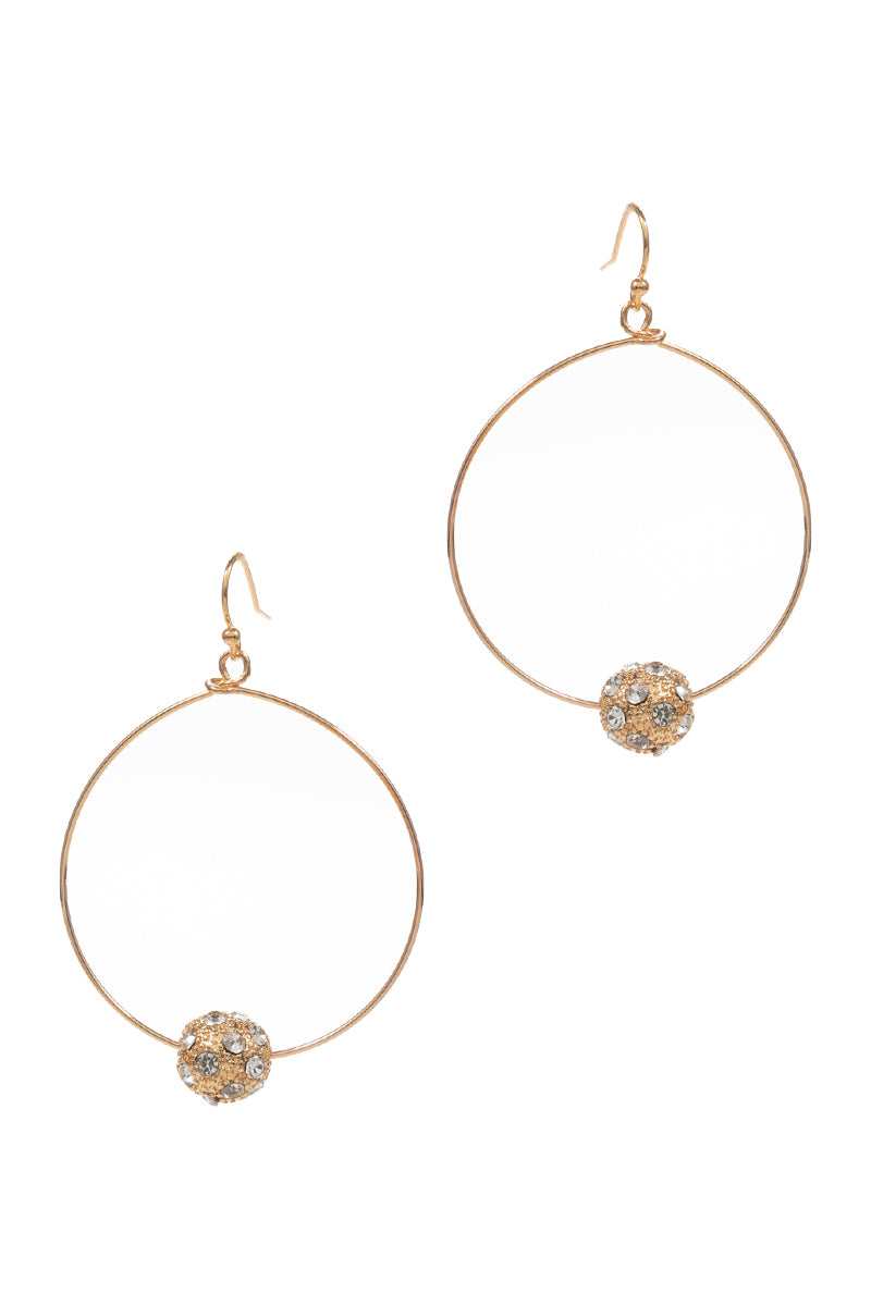 Round Shaped Disco Ball Party Hook Earrings
