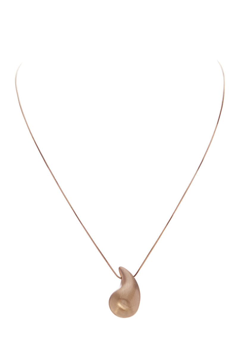 Basic Metal High Polished Satin Short Necklace