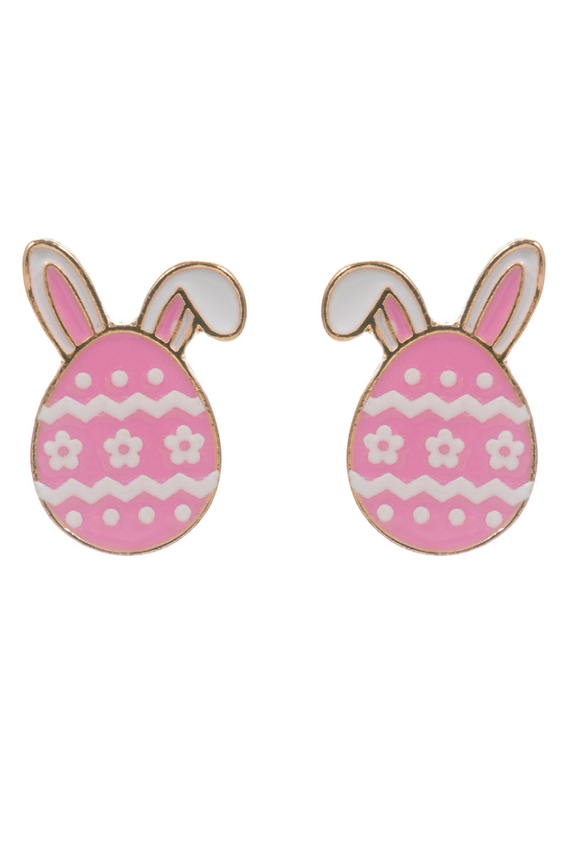 Easter Egg Enamel Pattern Titanium Post Earrings