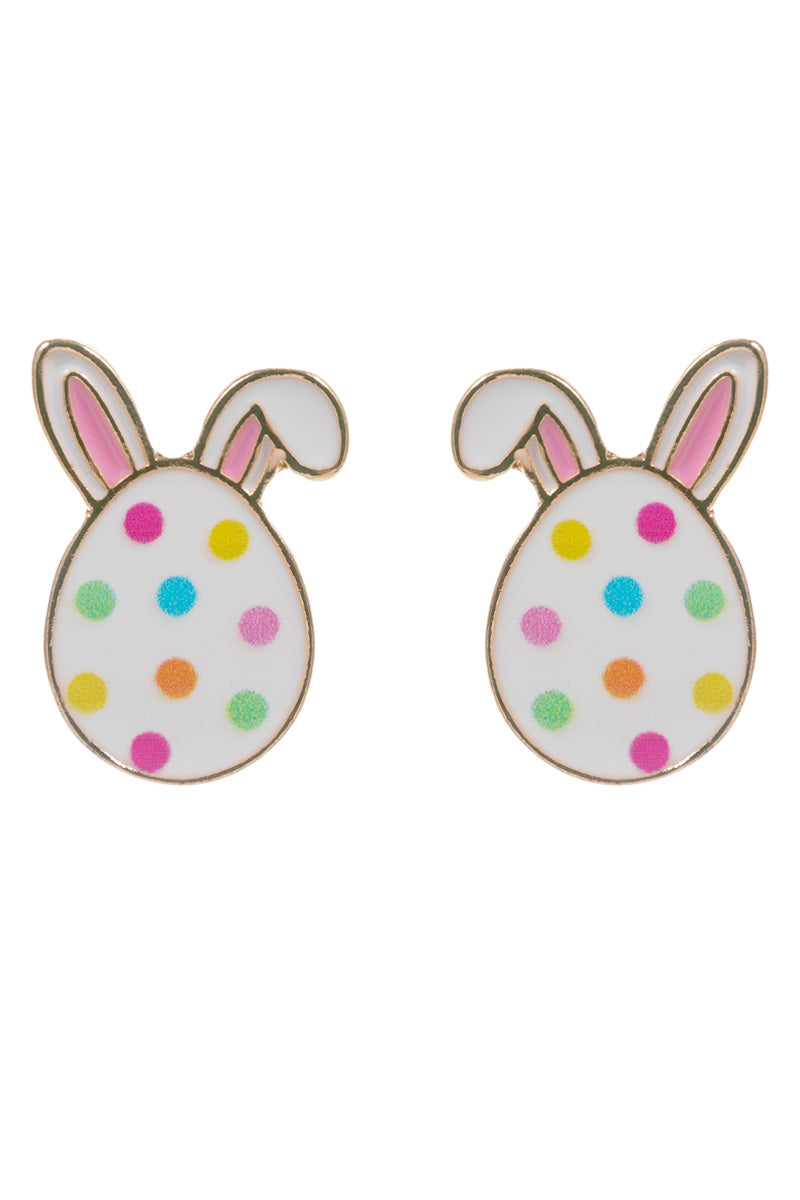Easter Egg Enamel Pattern Titanium Post Earrings