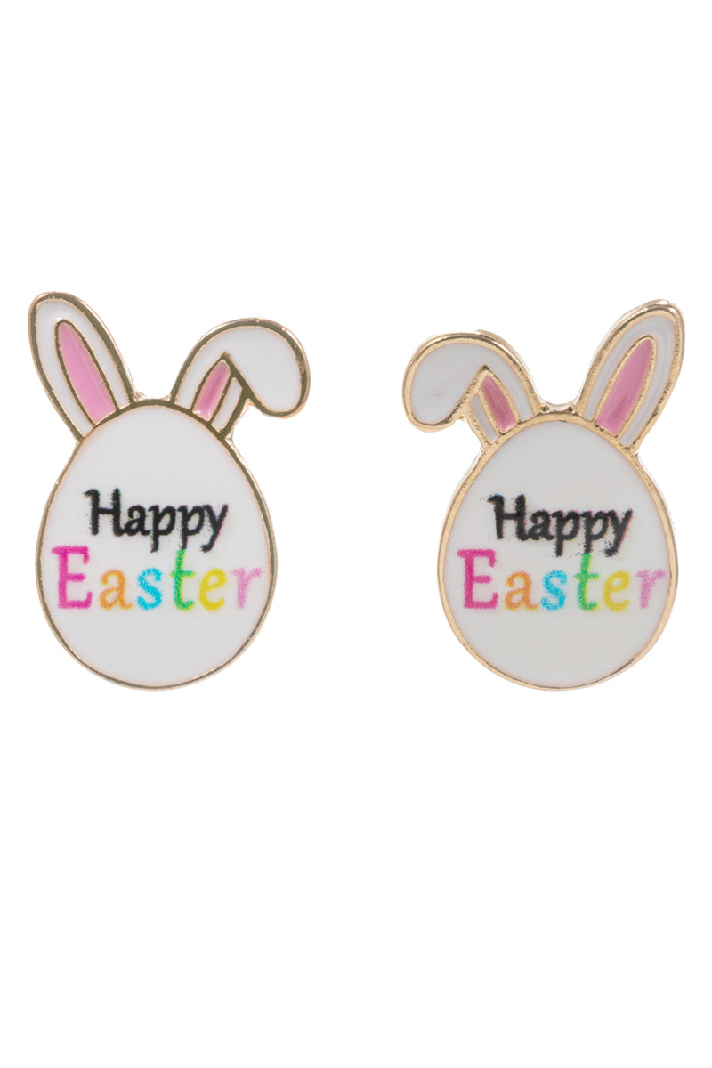 Easter Egg Enamel Pattern Titanium Post Earrings