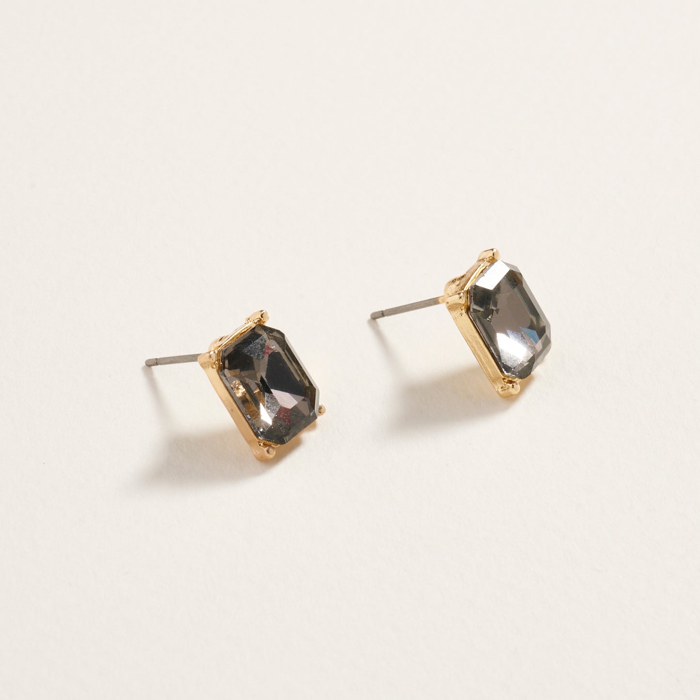 Rectangle Rhinestone Post Earrings Jewelry