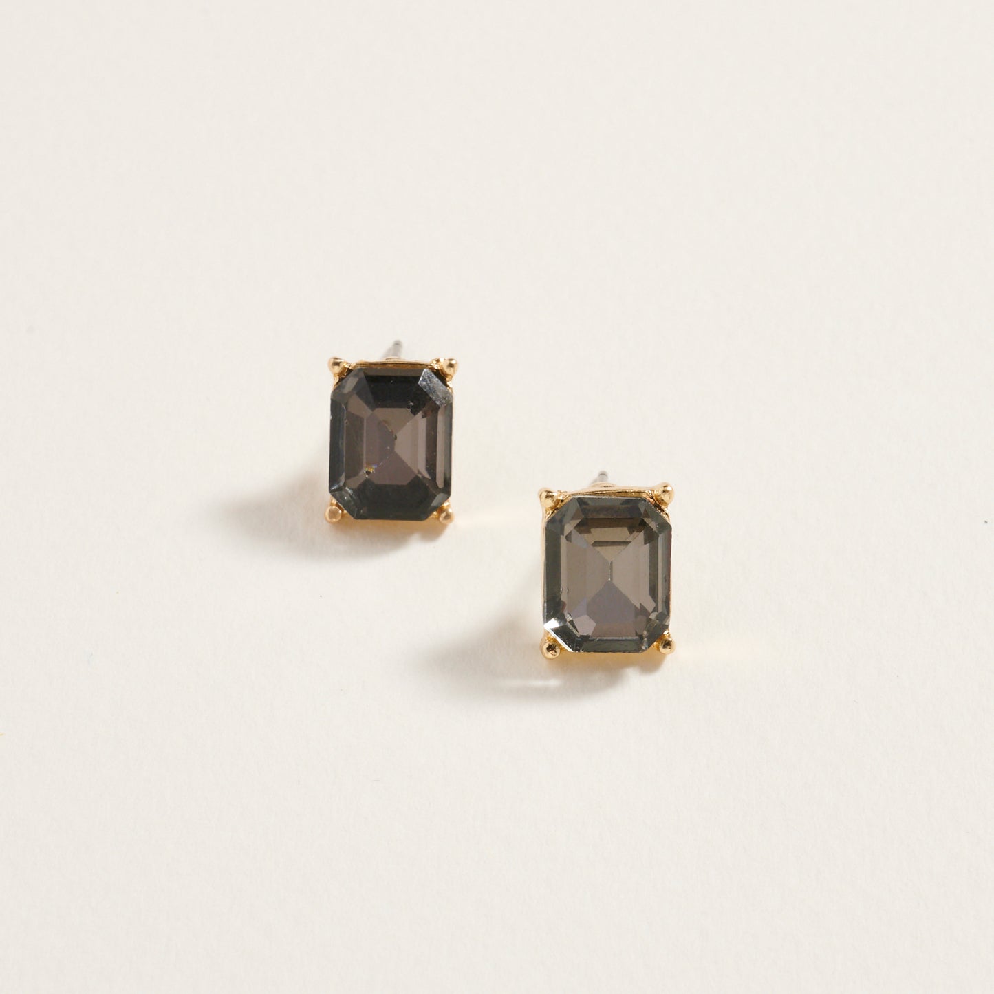 Rectangle Rhinestone Post Earrings Jewelry