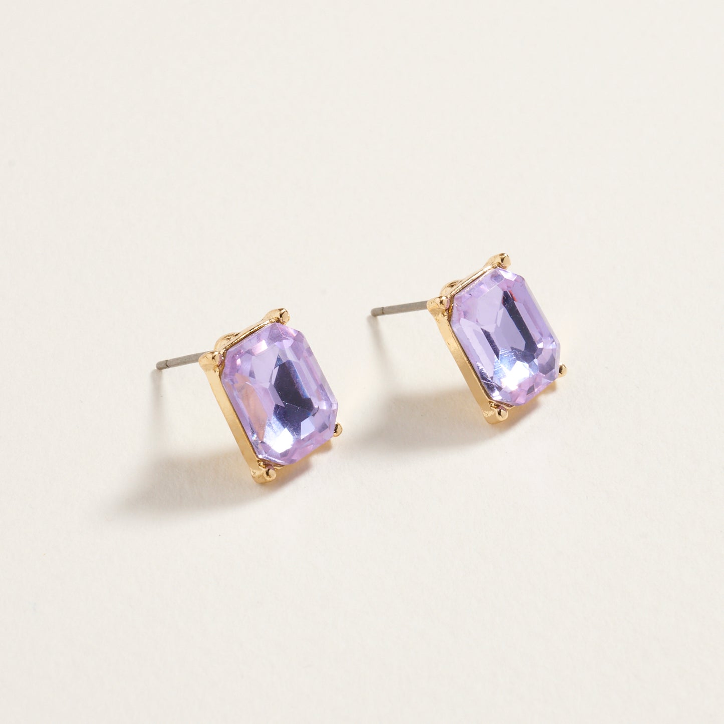 Rectangle Rhinestone Post Earrings Jewelry