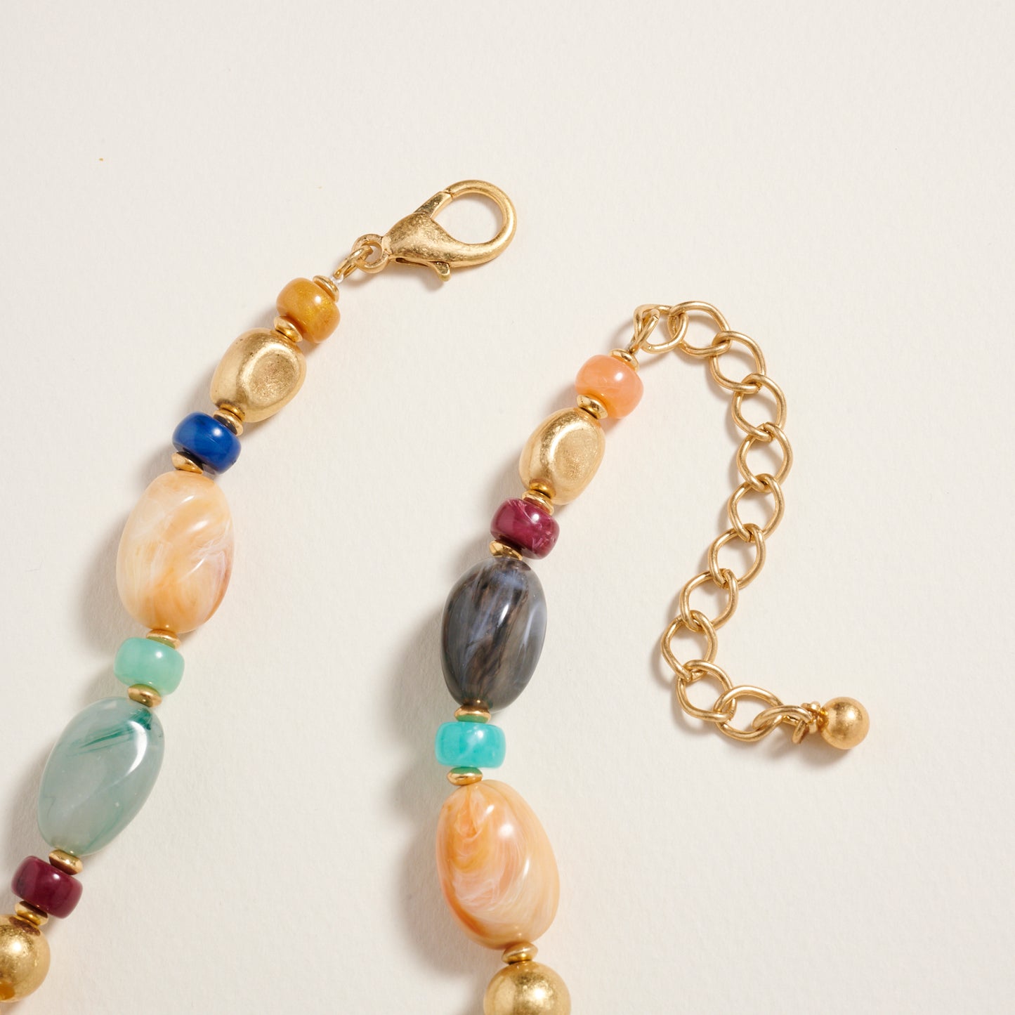 18 Inch Natural Mixed Marbled Ombre Necklace
