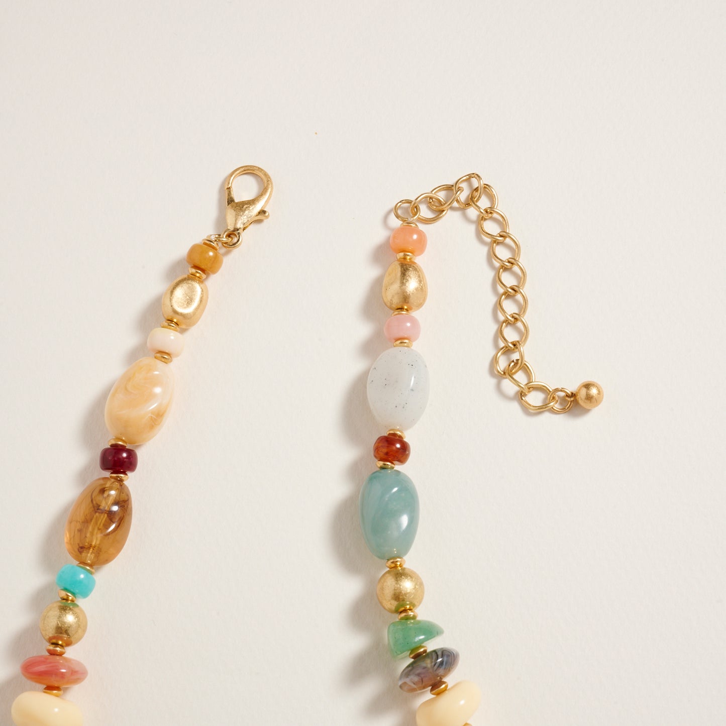 18 Inch Natural Mixed Marbled Ombre Necklace