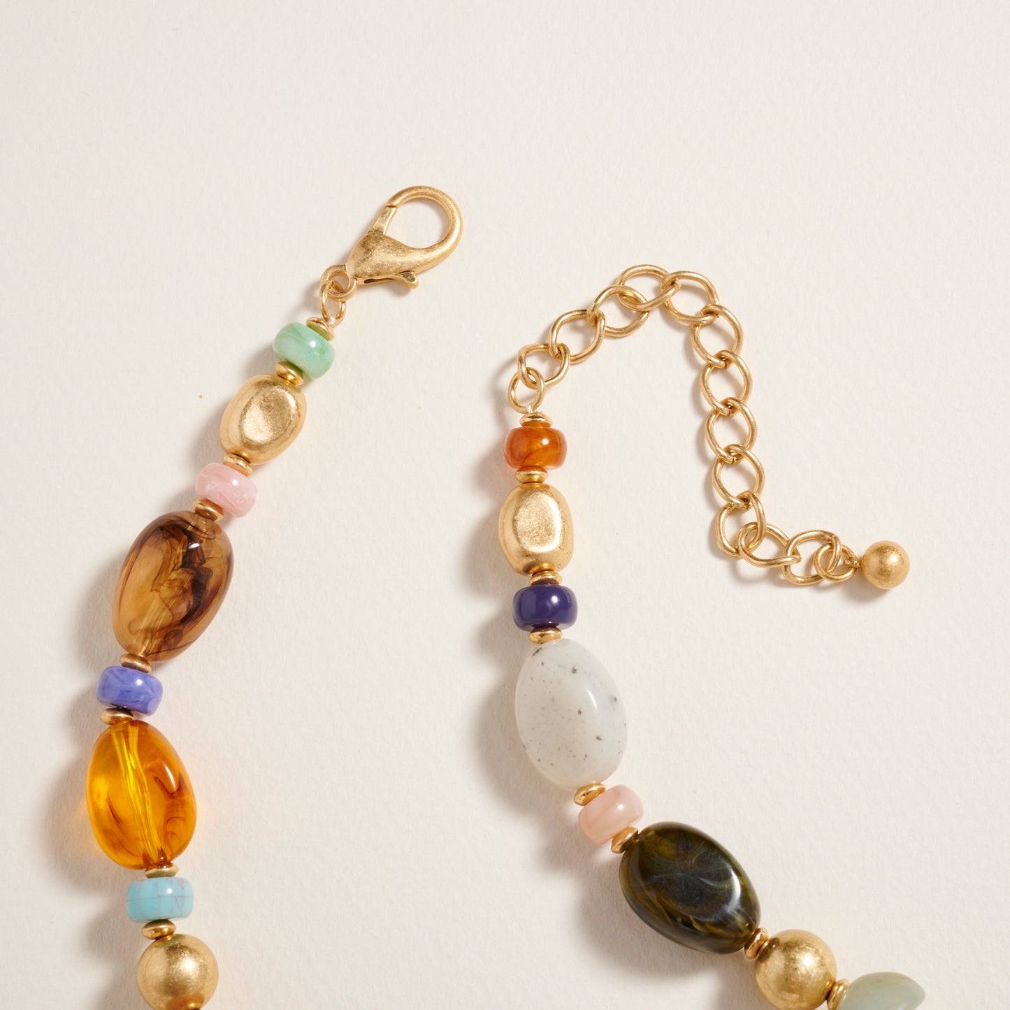18 Inch Natural Mixed Marbled Ombre Necklace