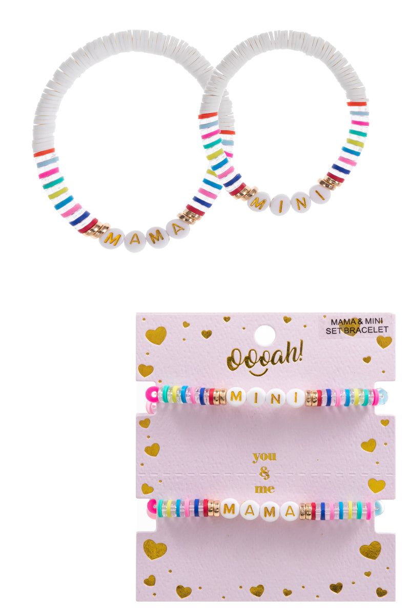 Colorful Mama And Mini 2 Set Bracelet