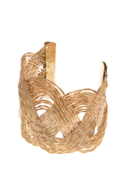 Twisted Woven Metal Cuff Bracelet