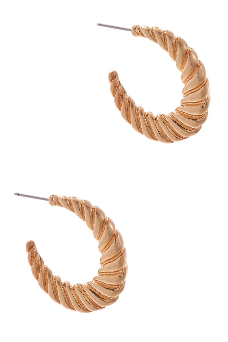 Rope Shaped Hoop Earrings