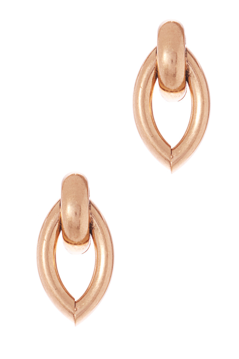 Rhombus Metal Post Earrings