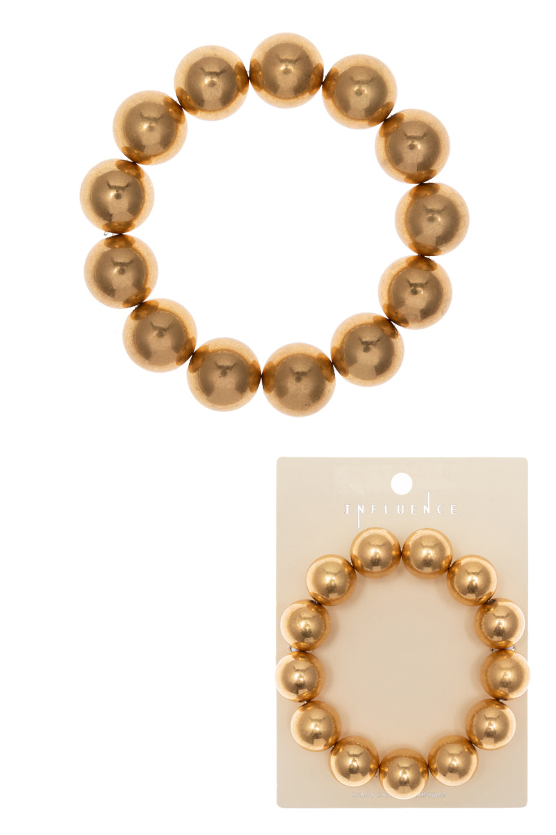 Metal Ball Stretch Bracelet