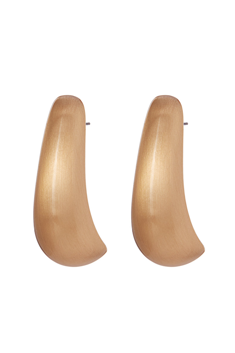 Teardrop Basic Metal Satin Plating Post Earrings
