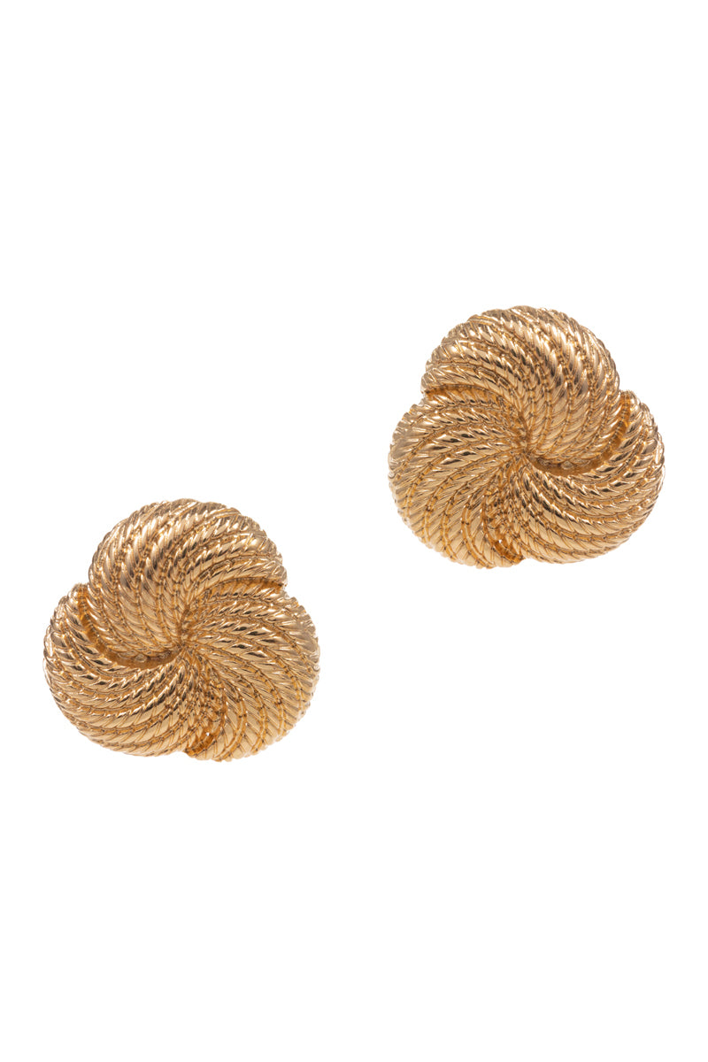 Triple Volume Metal Post Earrings