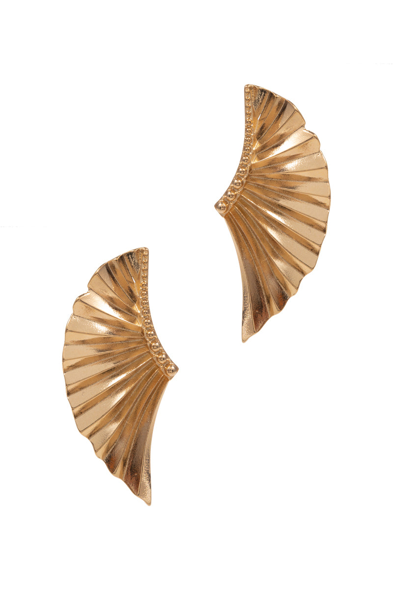 Angel Wings Shaped Vintage Metal Post Earrings