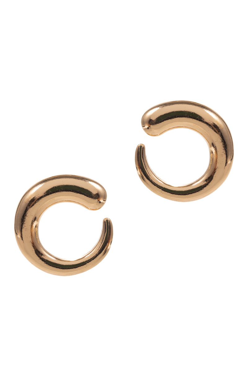 Thick Single Rings Vintage Metal Post Earrings