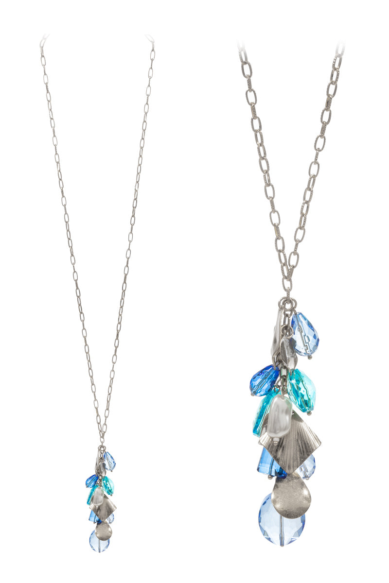 Irregular Shape Ystyle Glass Cluster Long Necklace