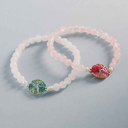 Summer Sealife Sand Dollar Gradation Stretch Bracelet
