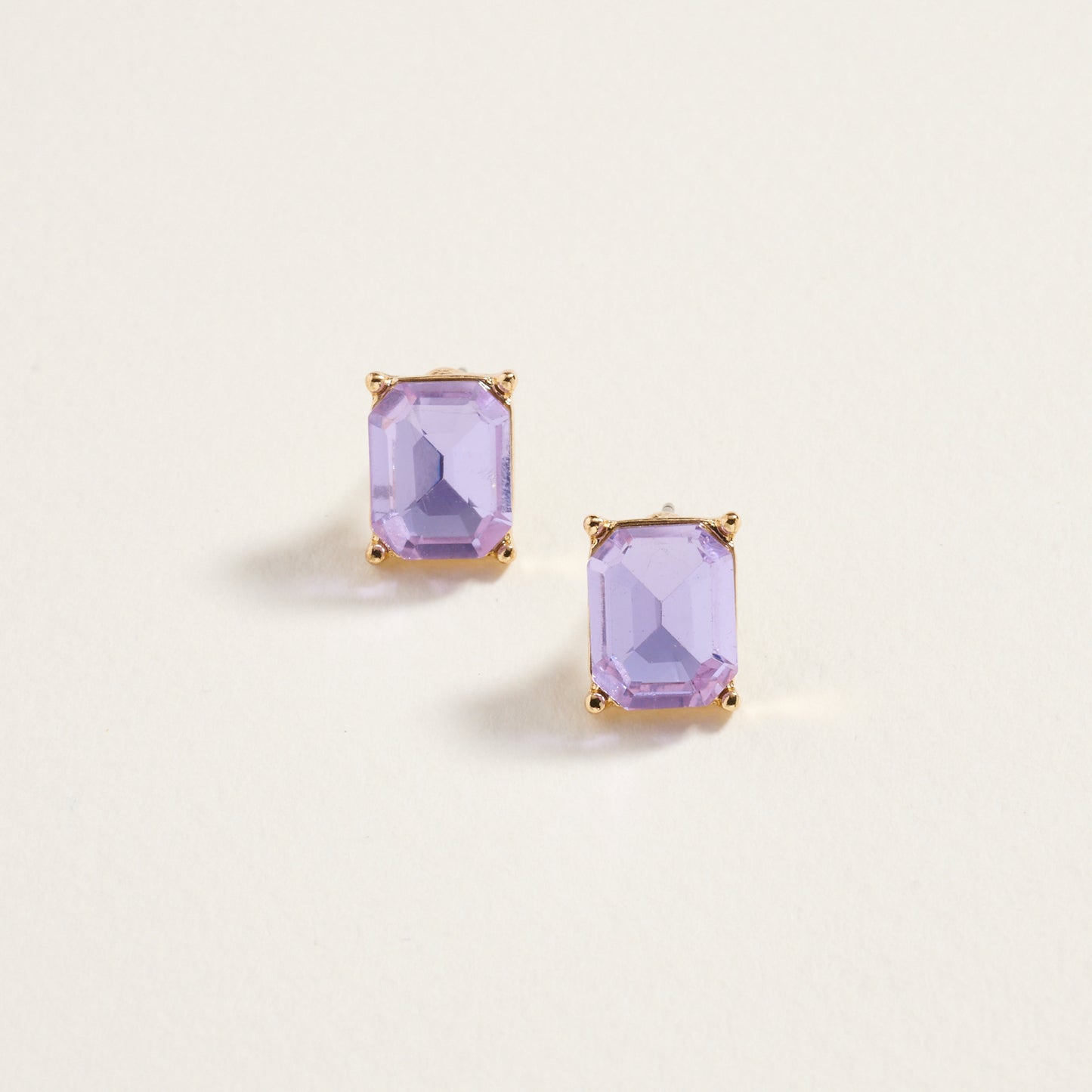 Rectangle Rhinestone Post Earrings Jewelry