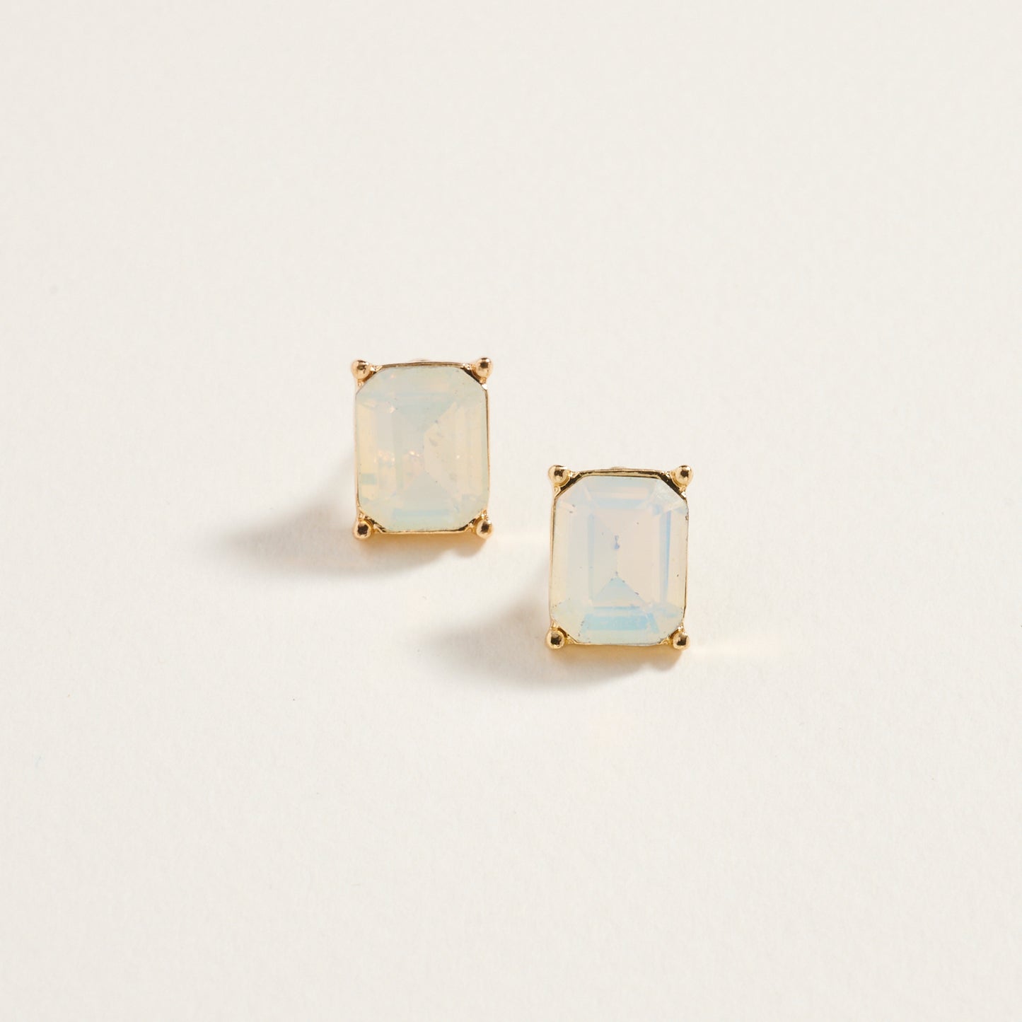 Rectangle Rhinestone Post Earrings Jewelry