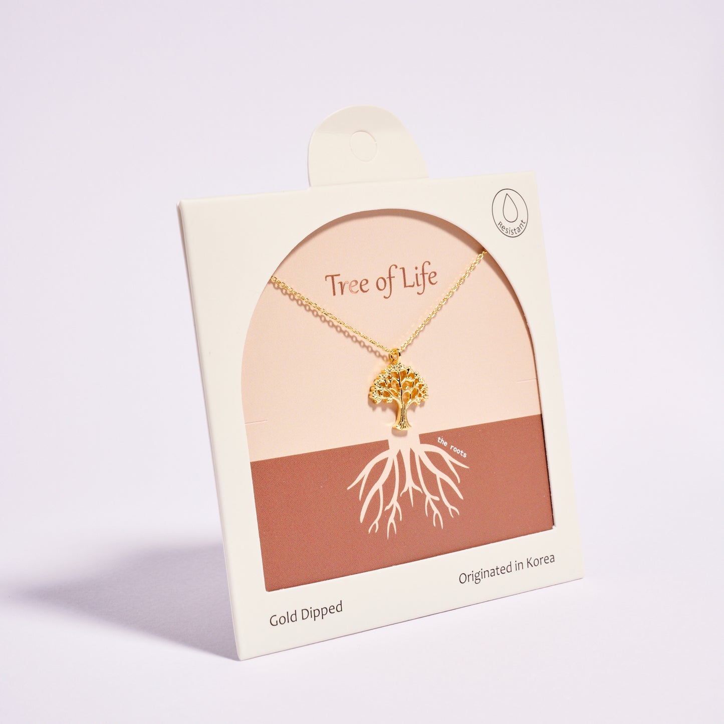 18K Gold Dipped Outdoor Nature Tree Necklace
