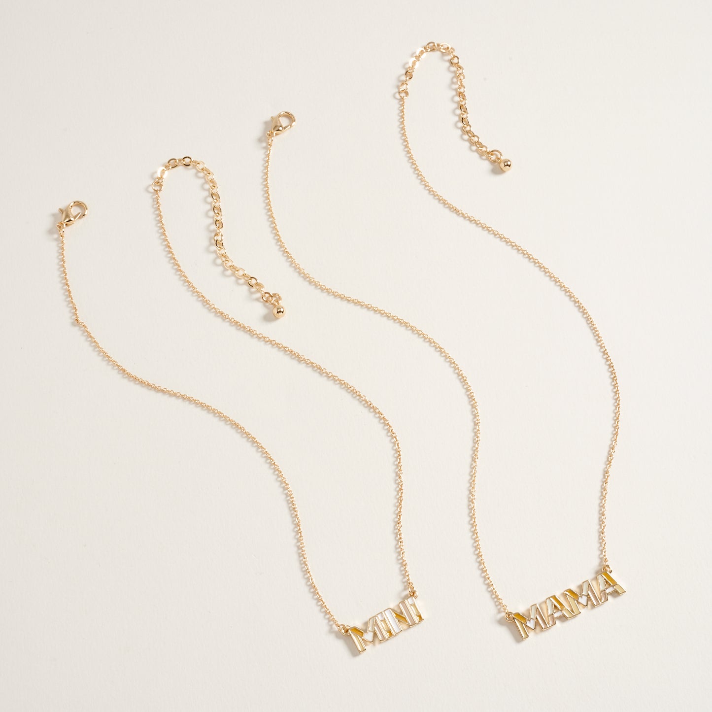 Mama And Mini Metal 2Set Necklace