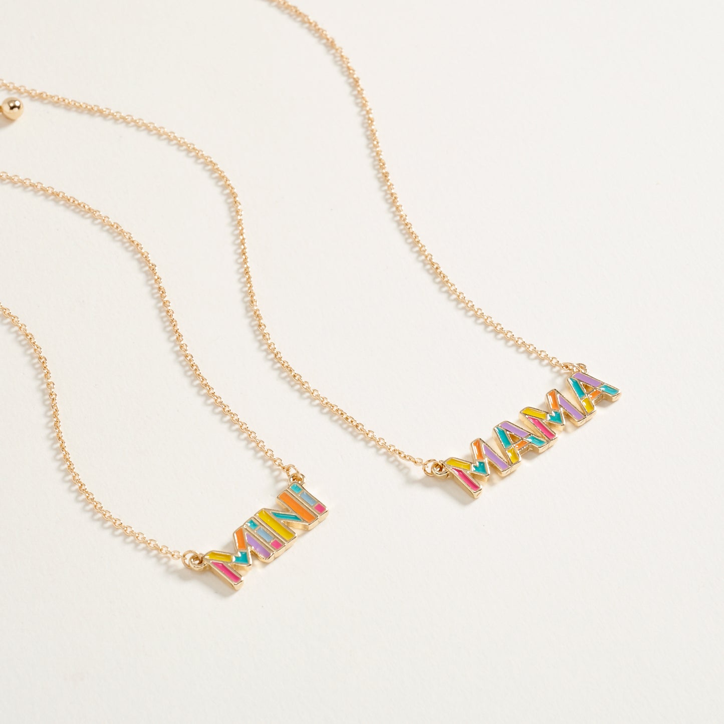 Mama And Mini Metal 2Set Necklace