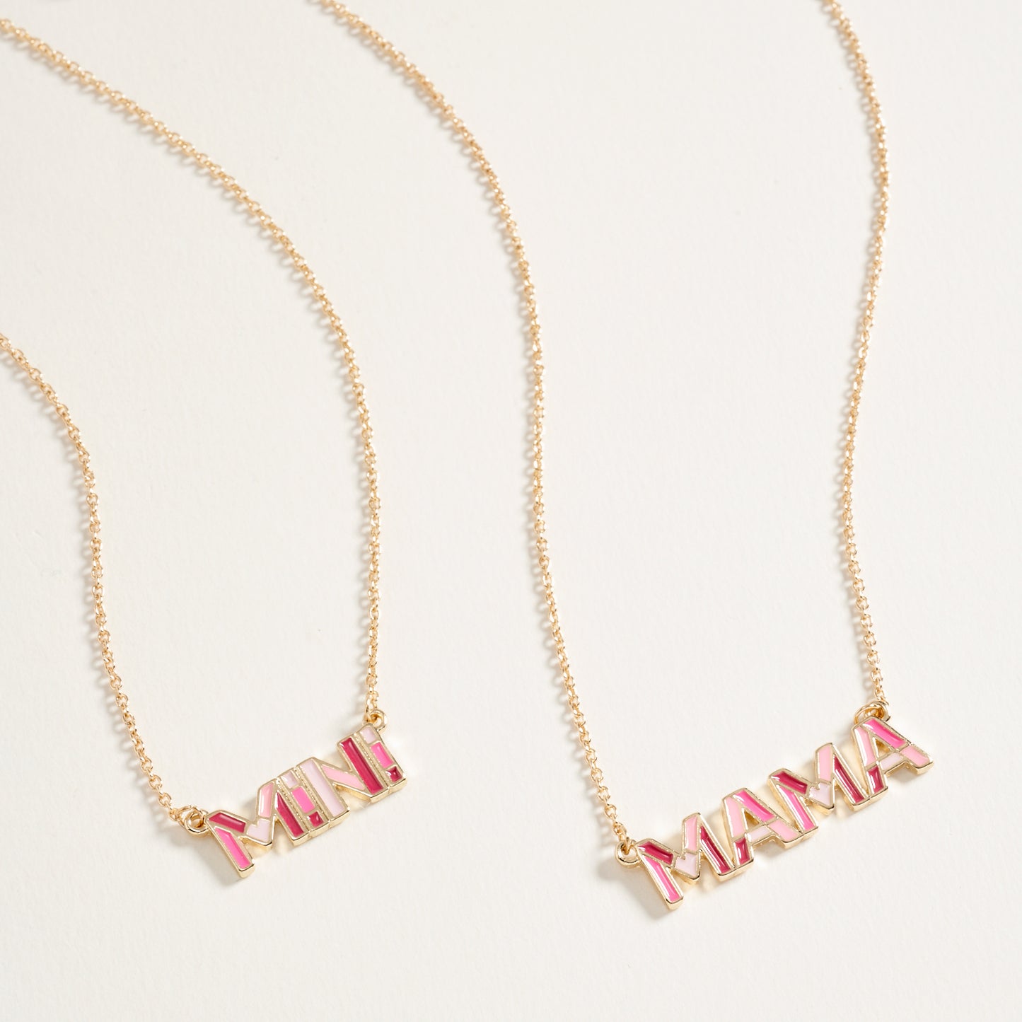 Mama And Mini Metal 2Set Necklace