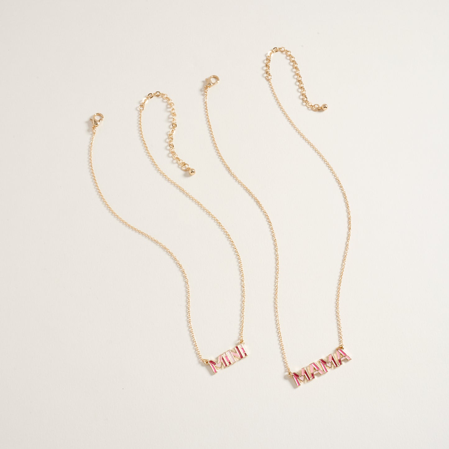 Mama And Mini Metal 2Set Necklace