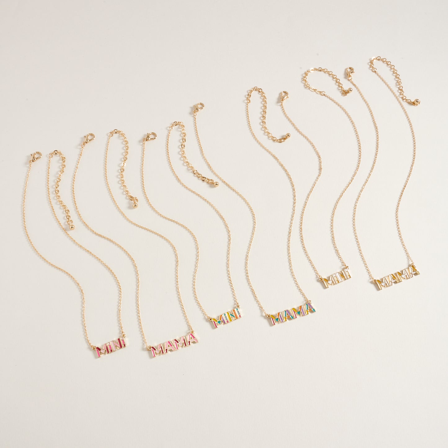 Mama And Mini Metal 2Set Necklace